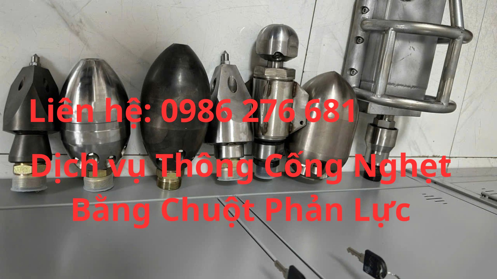 Thông cống nghẹt tại Sài Gòn bằng chuột phản lực hiện đại